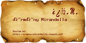 Örmény Mirandella névjegykártya